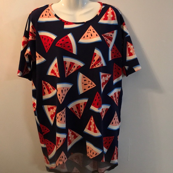 LulaRoe Watermelon S/S Top - Picture 1 of 5